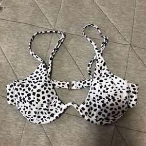 Shein Dalmatian Print Bikini Top
